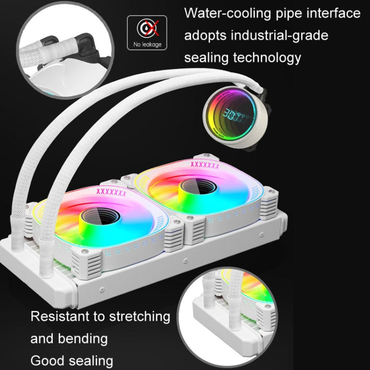 COOLMOON CM-YM-240T Digital ARGB Lens Edition Integrated Water Cooling CPU Cooler Temperature Display CPU Fan