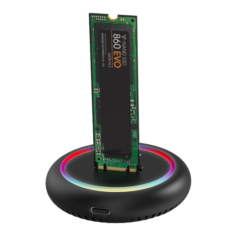 Blueendless SD03C M.2 NVMe / NGFF Dual-Protocol SSD Base With RGB Color Light