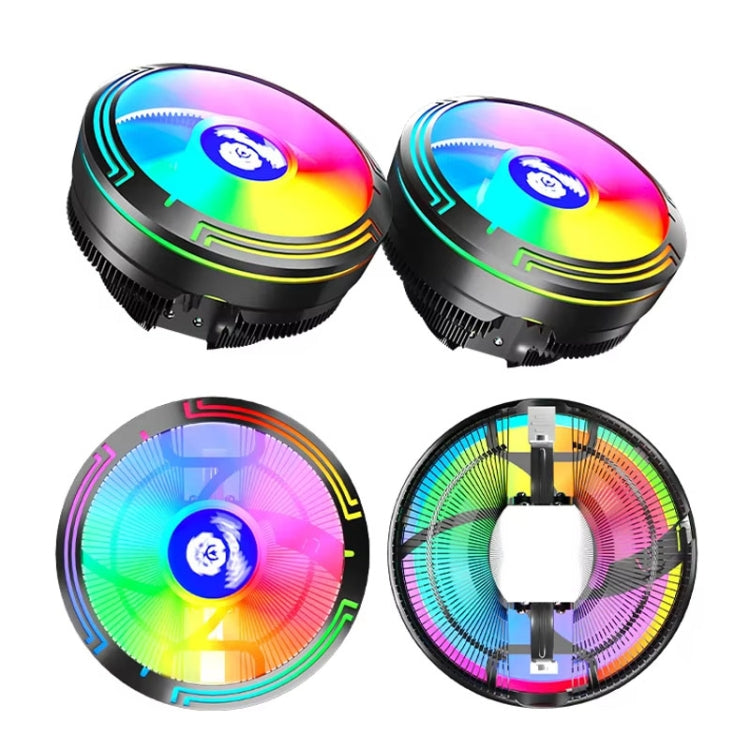 LED Colorful Light 4Pin Cooler Desktop CPU Cooling Fan