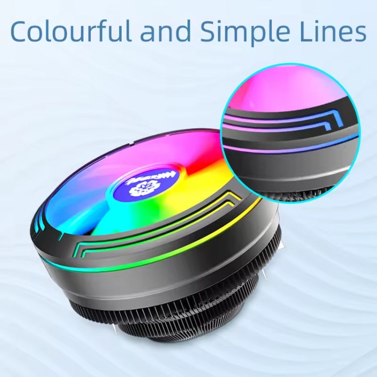 LED Colorful Light 4Pin Cooler Desktop CPU Cooling Fan