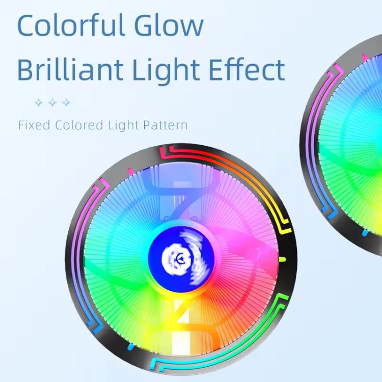 LED Colorful Light 4Pin Cooler Desktop CPU Cooling Fan