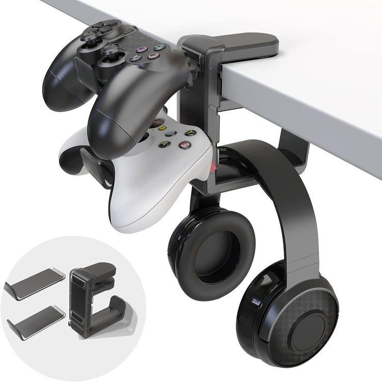 360 Degree Rotation Headset Bracket With Game Handle Organizer