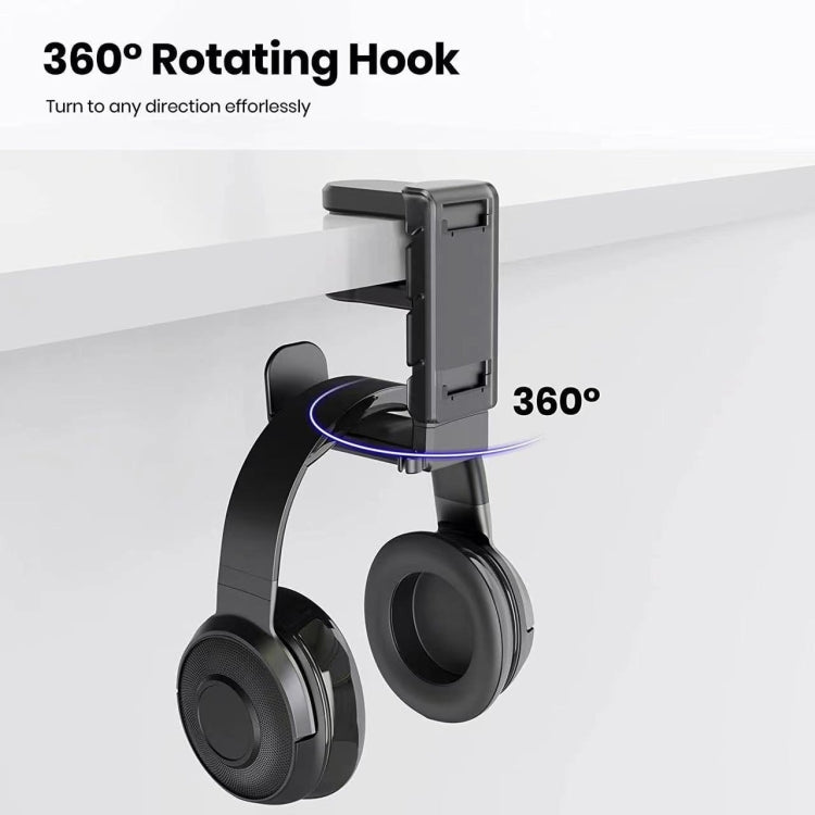 360 Degree Rotation Headset Bracket With Game Handle Organizer