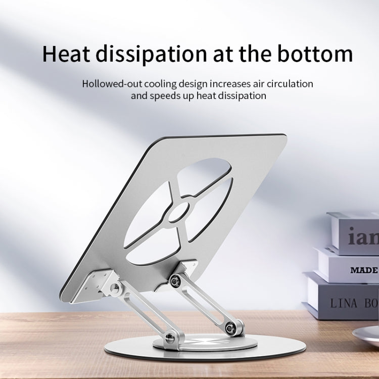 Aluminum Alloy Laptop Stand Notebook Riser with 360 Degree Rotating Base,