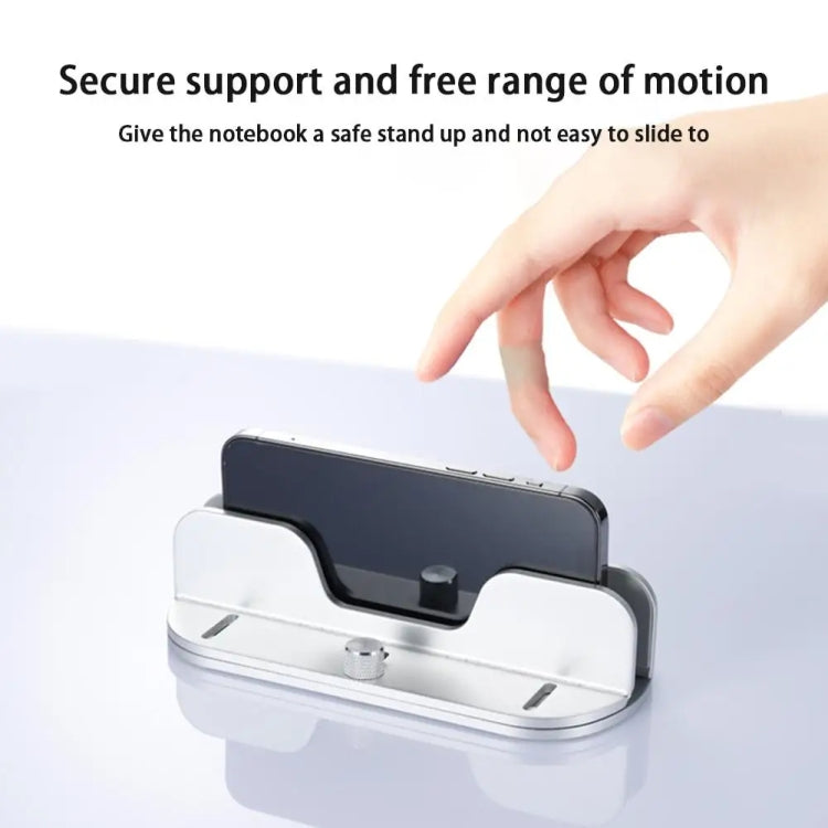 Single Slot Laptop Vertical Storage Stand Aluminum Alloy Adjustable Mobile Phone Tablet Desktop Holder