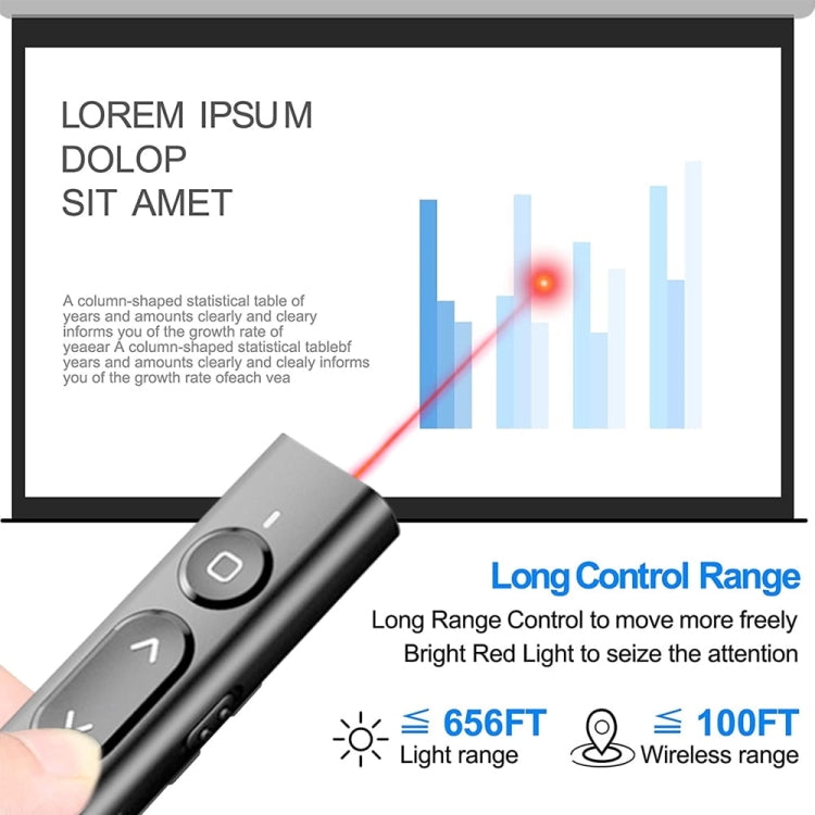 B2 2.4GHz Dual-Mode Conference PPT Wireless Page Turning Pen Multimedia Infrared Laser Pointer