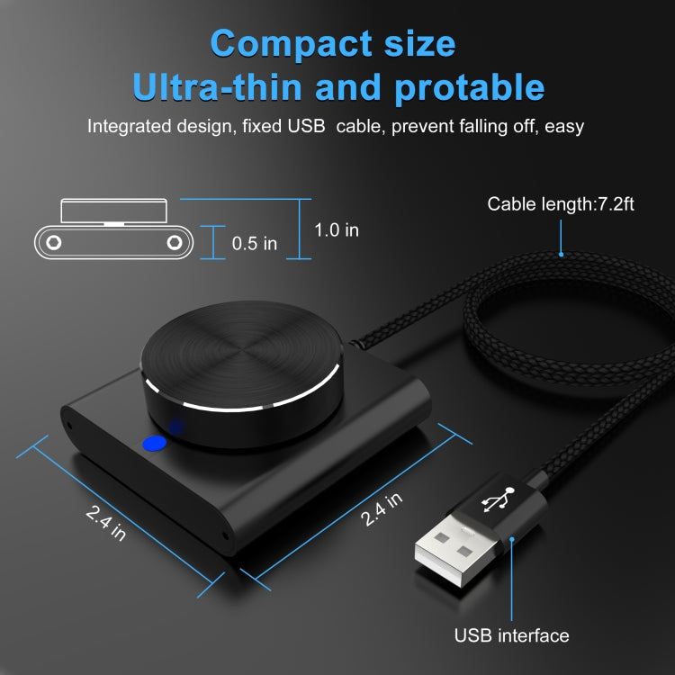 USB Computer Volume Adjuster Multimedia Audio Line Controller Speaker Knob Switch