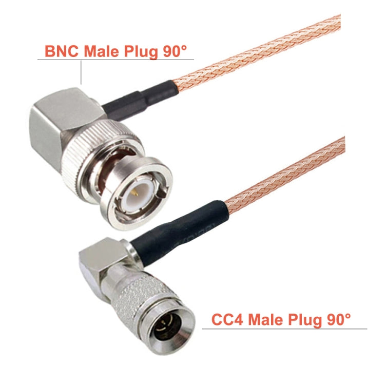 CC4 Male To BNC Male Elbow Connector Cable RG179 Coaxial RF Cable