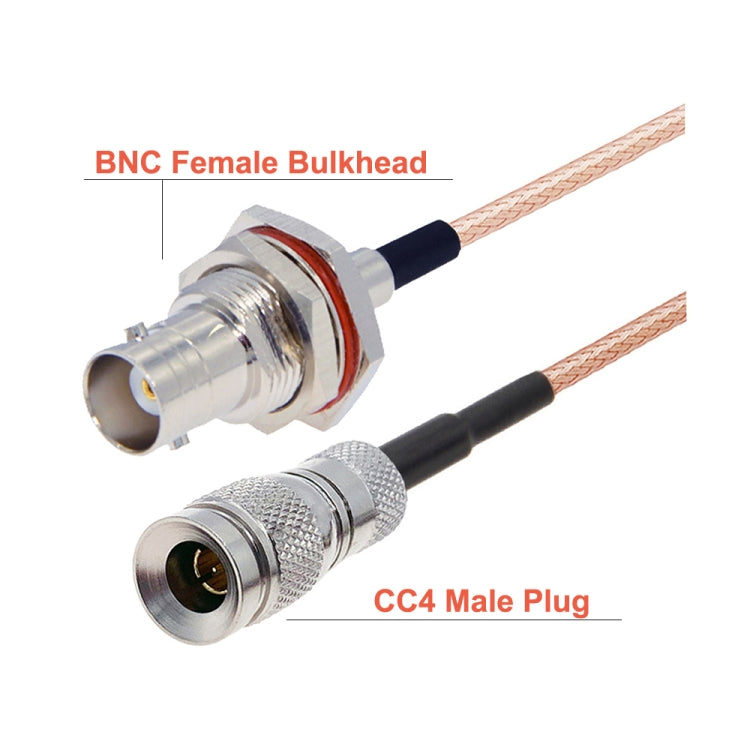 CC4 Male To BNC Through Wall Waterproof Female Cable RG179 RF Adapter Wire