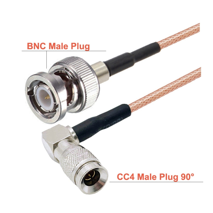 CC4 Male Elbow To BNC Male Connector Cable RG179 Coaxial RF Cable