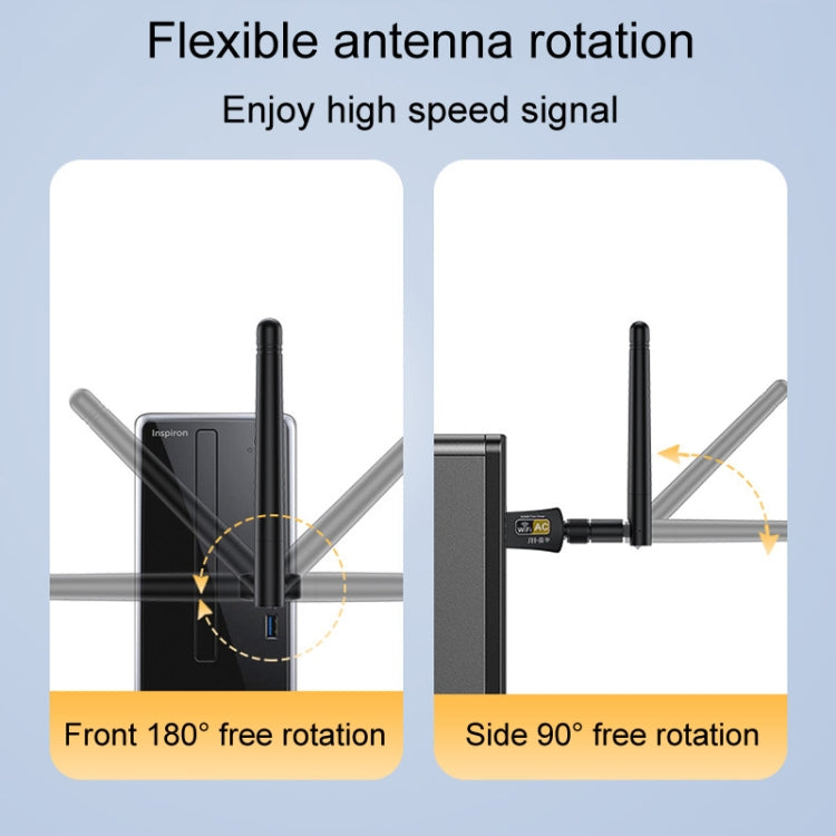 JINGHUA N5 Dual Band Driverless High Gain Antenna USB Wireless Network Card