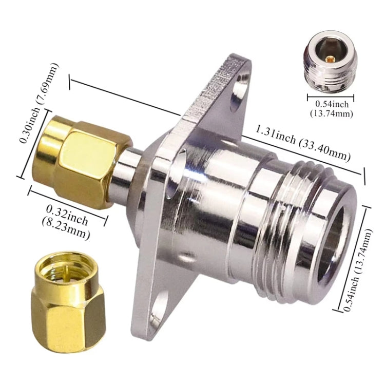 N Female To SMA Male RF Coaxial Connector