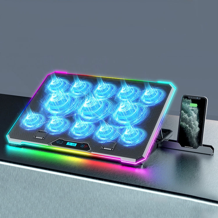 ICE COOREL K15C Smart Adjustable Laptop Radiator Base With RGB Lighting Effect