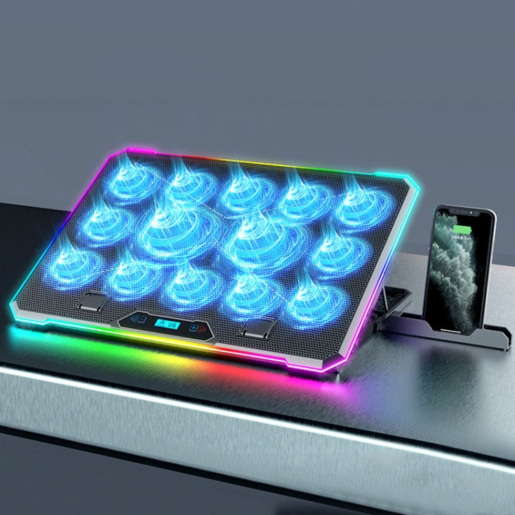 ICE COOREL K15C Smart Adjustable Laptop Radiator Base With RGB Lighting Effect