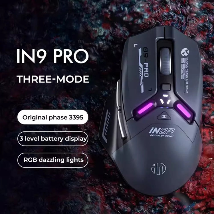 Inphic  IN9PRO-H  3 Modes Wired and Wireless Mouse PAW3395 Sensor