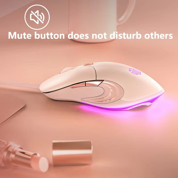 Inphic B8 Mute Light Emitting Wired Mice Home Office Gaming Computer Mouse