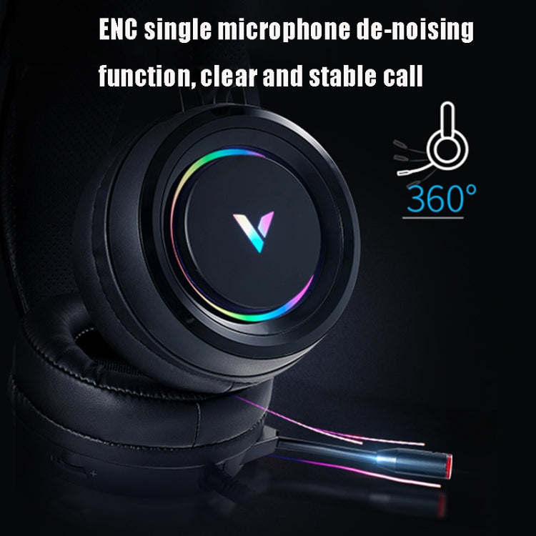 Rapoo VH500C Desktop Computer 7.1 Channel RGB Luminous Game Headset with Short Microphone, Cable Length: 2.2m