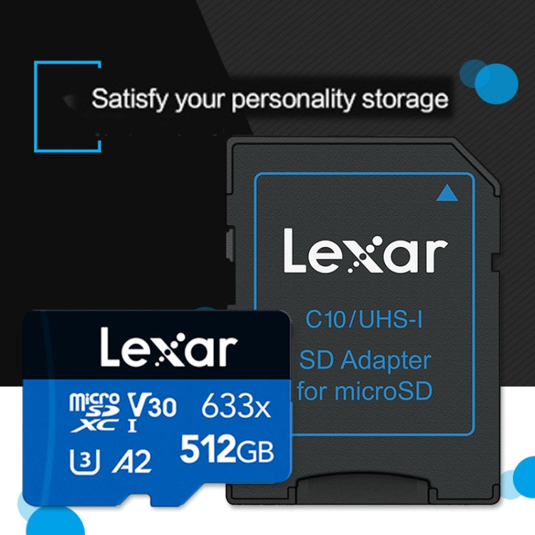 Lexar 633x 512GB High-speed Flash Memory Card Sports Camera Mobile Phone TF Car Driving Recorder Memory Card