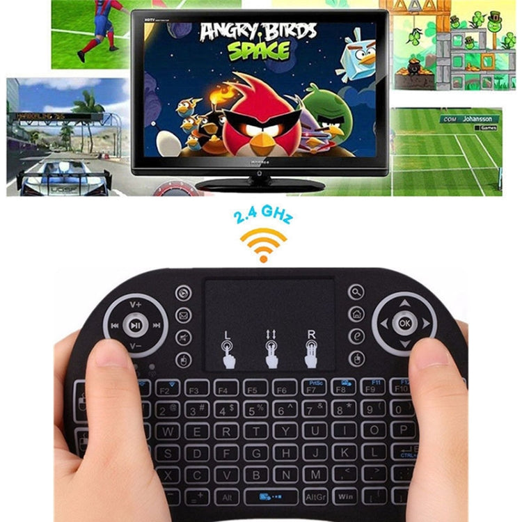 Support Language: Spanish i8 Air Mouse Wireless Keyboard with Touchpad for Android TV Box & Smart TV & PC Tablet & Xbox360 & PS3 & HTPC/IPTV