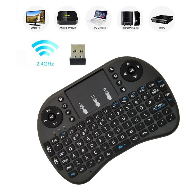 Support Language: English i8 Air Mouse Wireless Keyboard with Touchpad for Android TV Box & Smart TV & PC Tablet & Xbox360 & PS3 & HTPC/IPTV