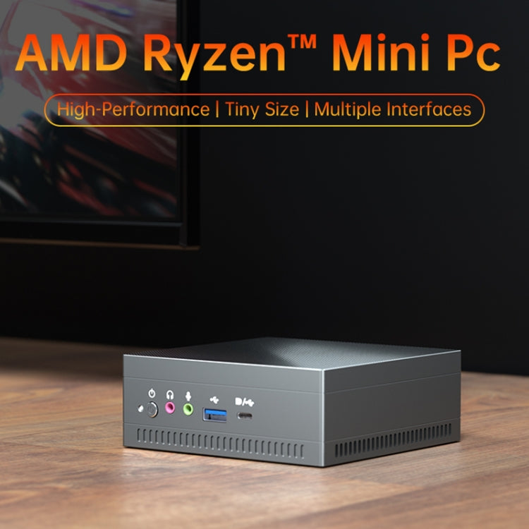 MN37 Barebone Mini PC, AMD Ryzen 7 3750H CPU, No RAM+Hard Disk, Support 3 Screens Output