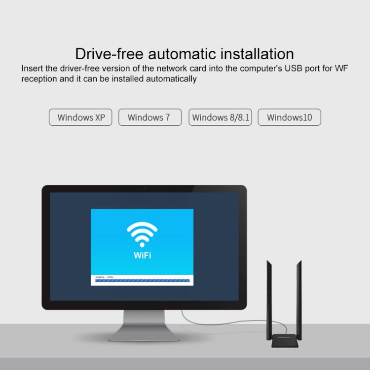 COMFAST CF-WU782ACV2 1300Mbps Dual-band Wifi USB Network Adapter with 2 Antennas