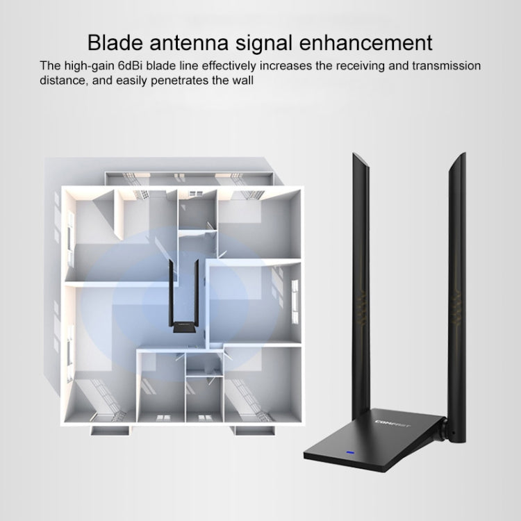 COMFAST CF-WU782ACV2 1300Mbps Dual-band Wifi USB Network Adapter with 2 Antennas