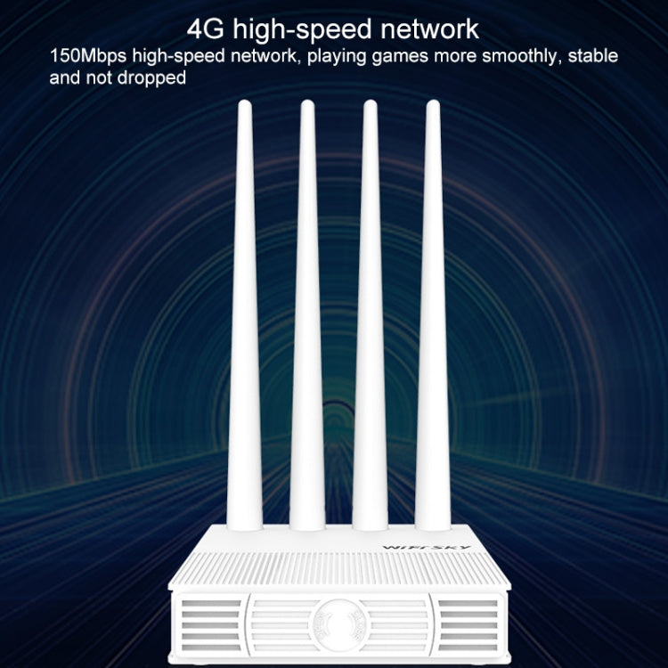 COMFAST WS-R642 300Mbps 4G Household Signal Amplifier Wireless Router Repeater WIFI Base Station with 4 Antennas, European Edition EU Plug