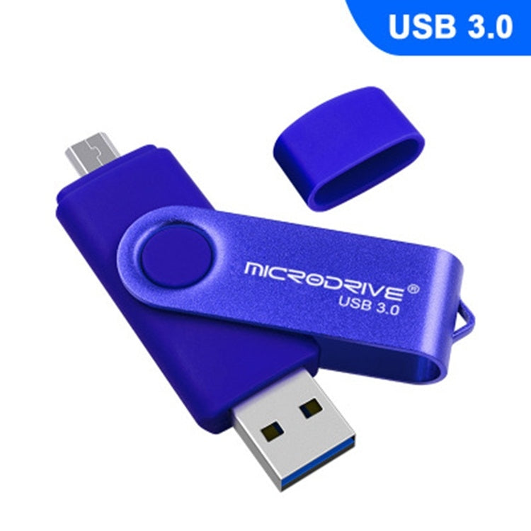 MicroDrive 32GB USB 3.0 Android Phone & Computer Dual-use Rotary Metal U Disk