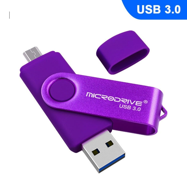 MicroDrive 32GB USB 3.0 Android Phone & Computer Dual-use Rotary Metal U Disk