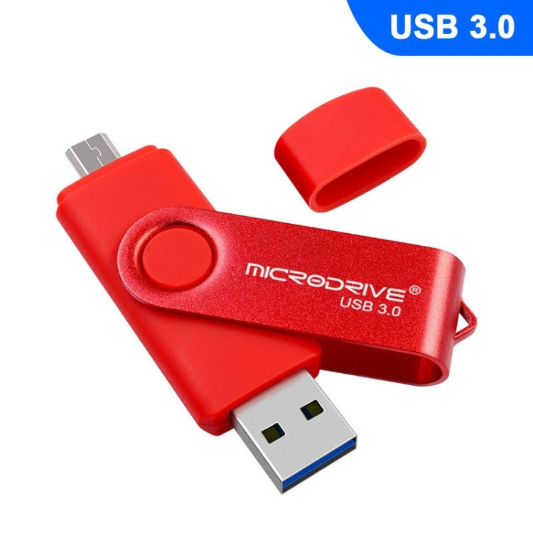 MicroDrive 32GB USB 3.0 Android Phone & Computer Dual-use Rotary Metal U Disk