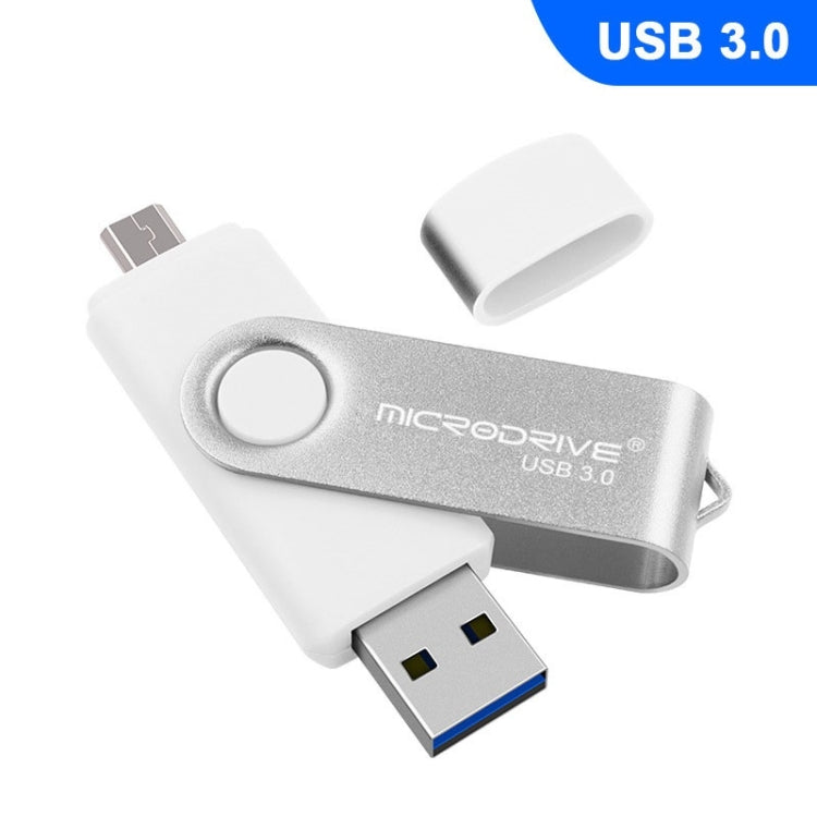 MicroDrive 32GB USB 3.0 Android Phone & Computer Dual-use Rotary Metal U Disk