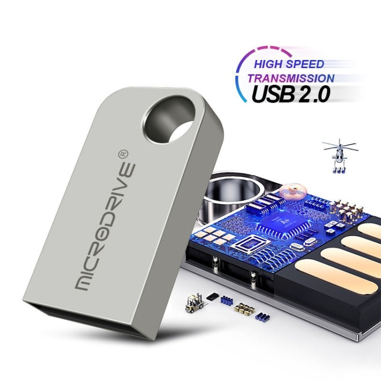 MicroDrive 4GB USB 2.0 Mini Semi-circular Metal U Disk