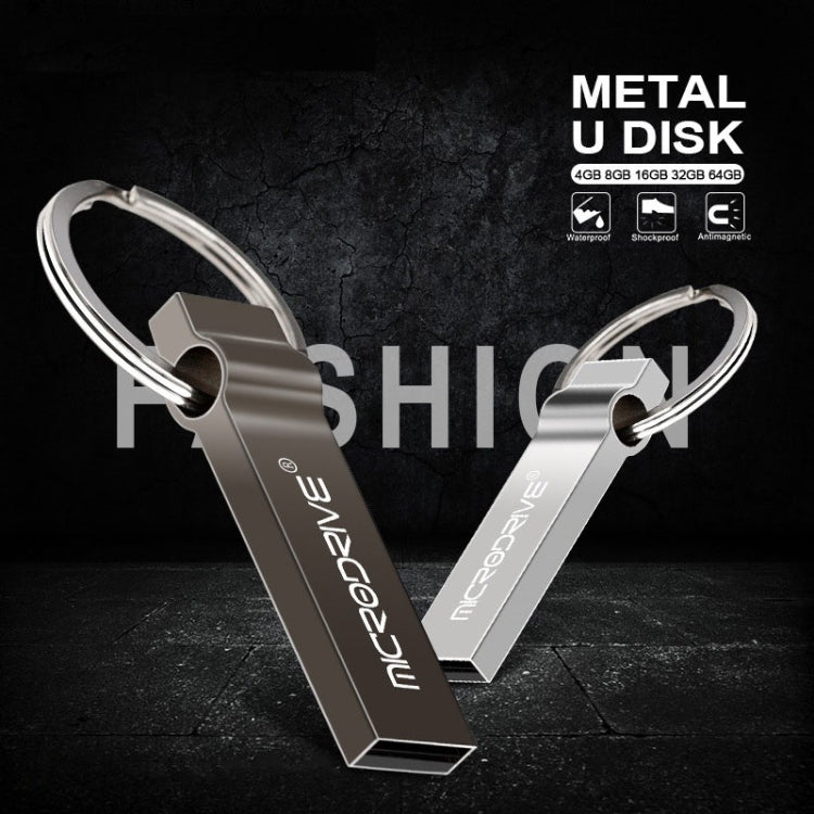 MicroDrive 8GB USB 2.0 Metal Keychain U Disk