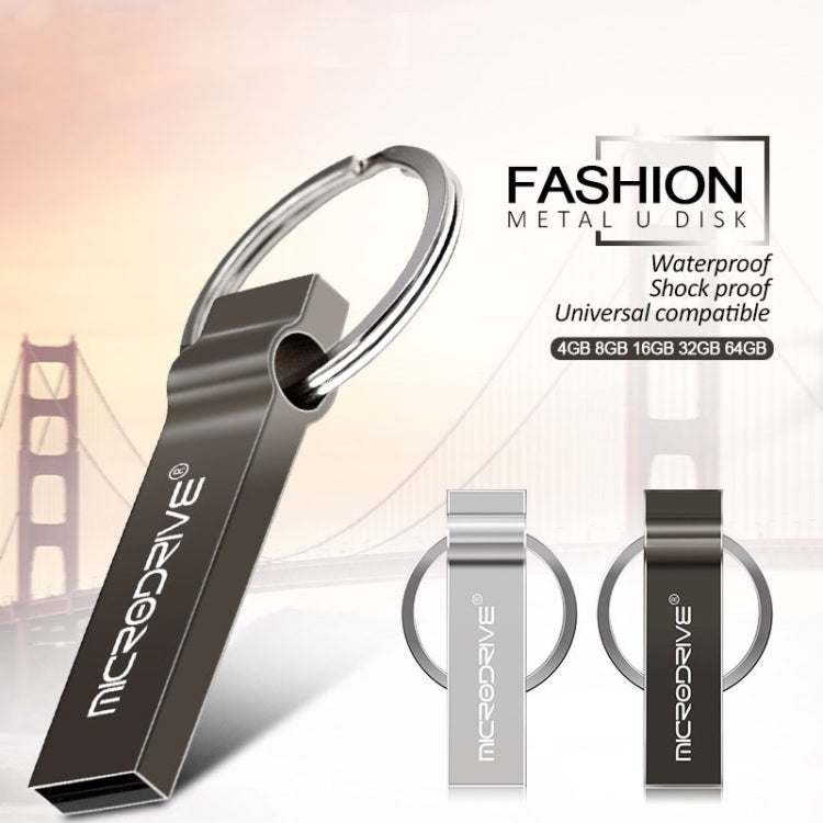 MicroDrive 8GB USB 2.0 Metal Keychain U Disk