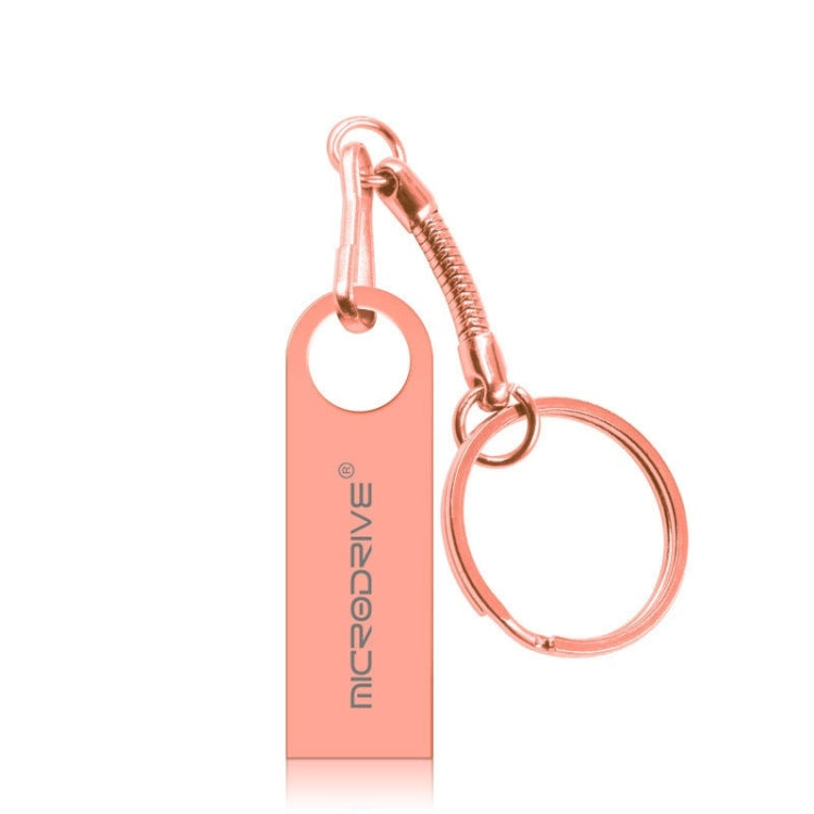 MicroDrive 32GB USB 2.0 Metal Waterproof High Speed U Disk(Pink)