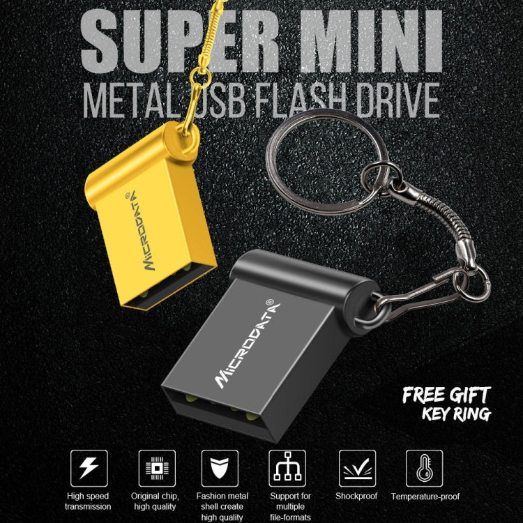 MiCRODATA 4GB USB 2.0 Computer and Car Two-use Mini Metal U Disk